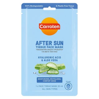 Carroten After Sun Hydrating Tissue Face Mask With Hyaluronic Acid & Aloe Vera 20ml
