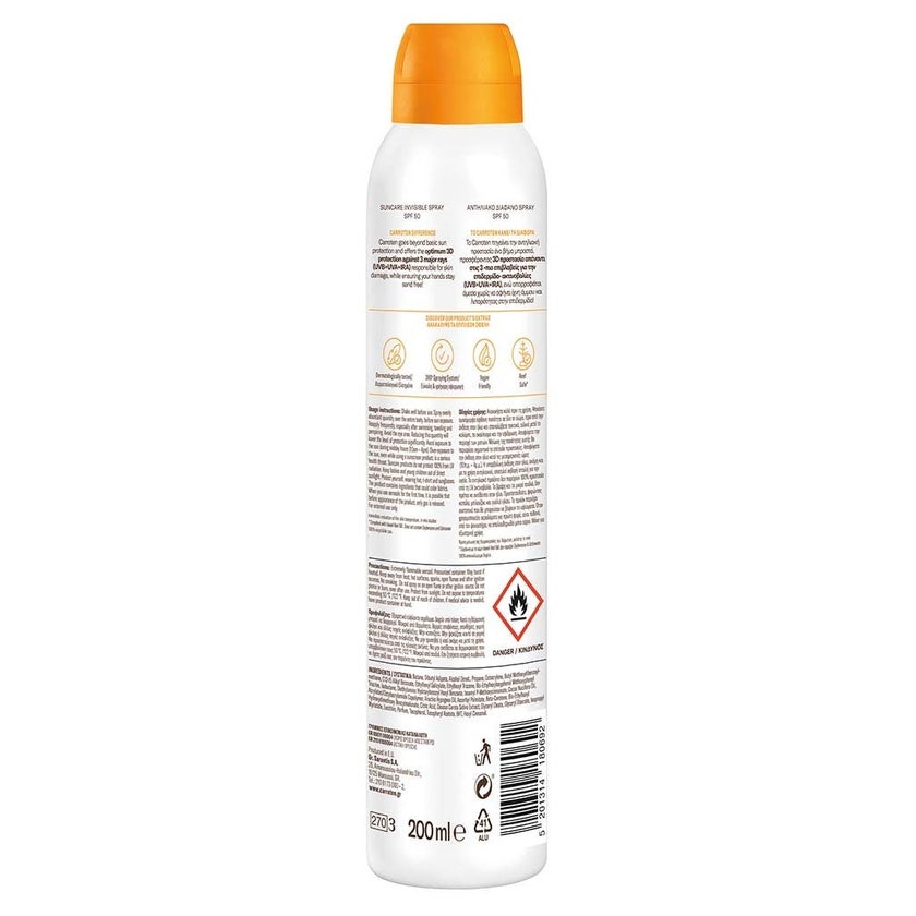 Carroten Coconut Dreams Suncare SPF50 Invisible Sunscreen Spray For Body 200ml