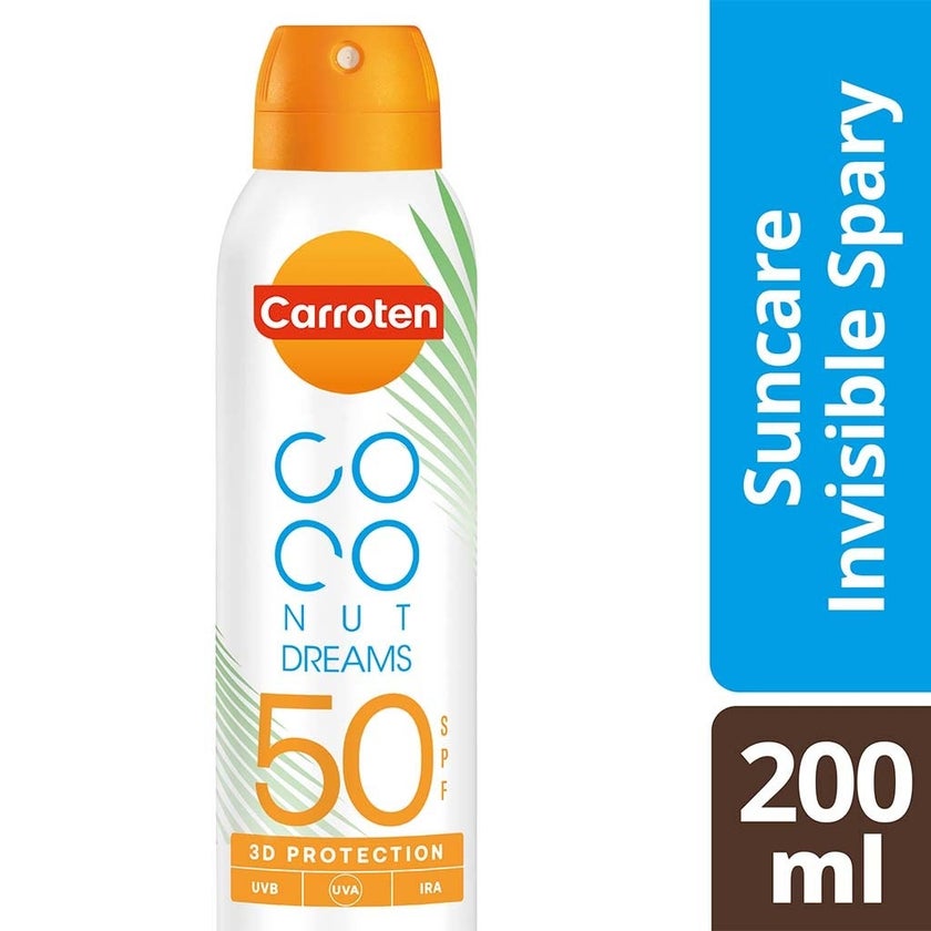 Carroten Coconut Dreams Suncare SPF50 Invisible Sunscreen Spray For Body 200ml