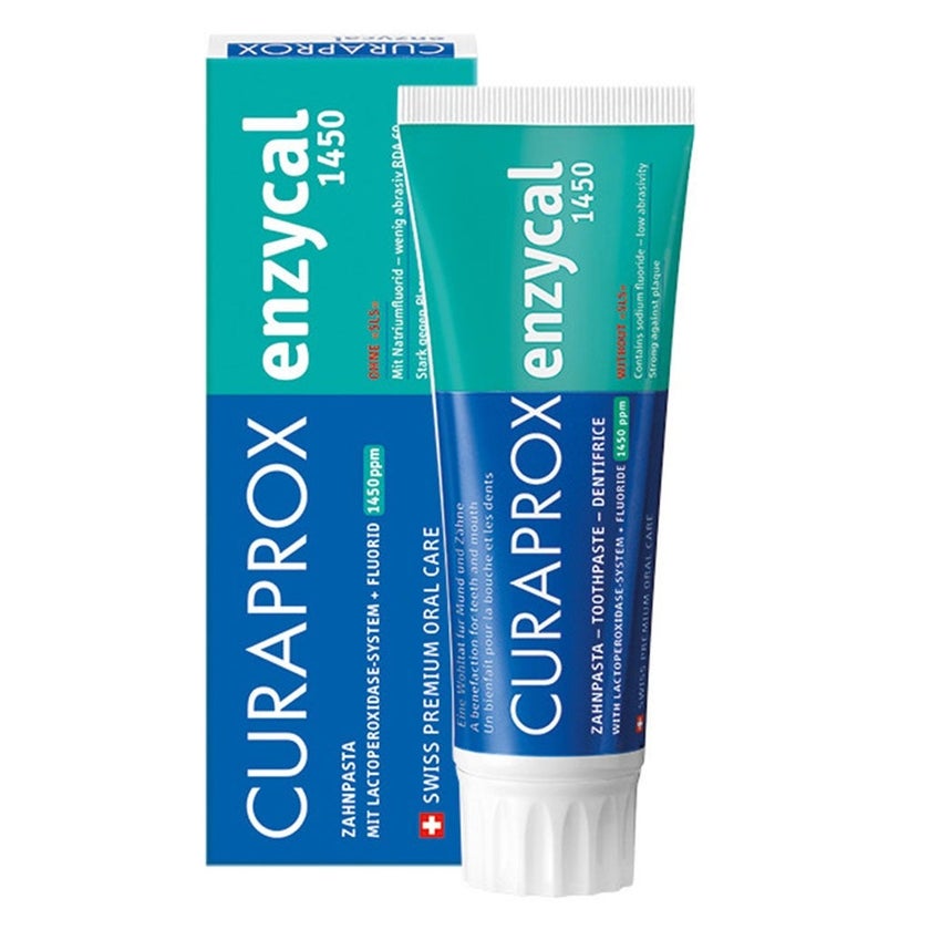 Curaprox Enzycal Toothpaste With 1450 Ppm Fluoride For Sensitive Teeth 75ml