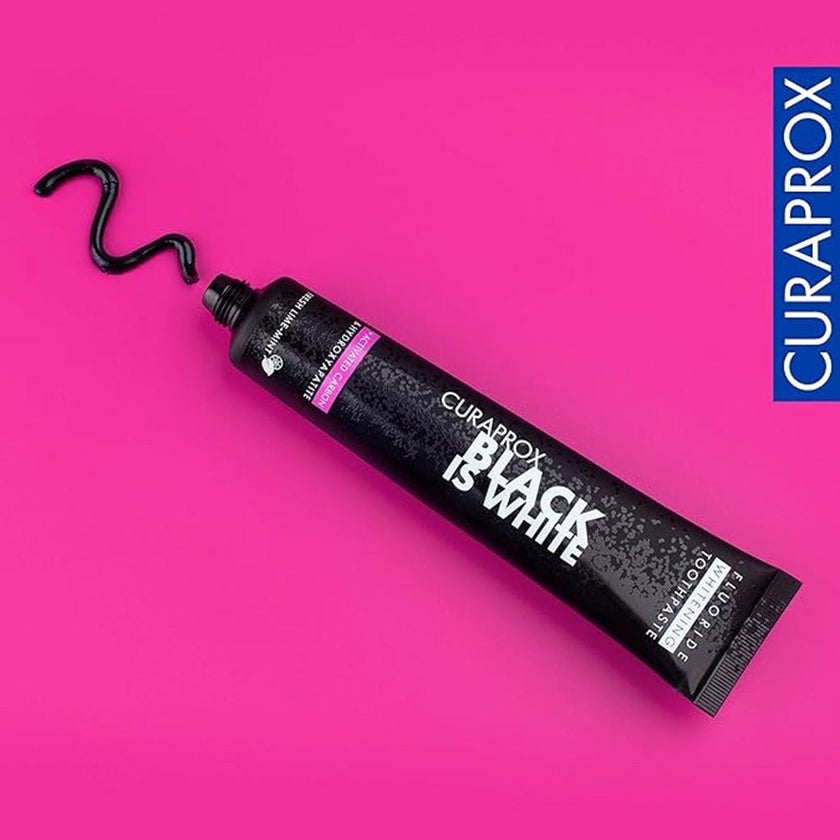 Curaprox Black Is White Fluoride Whitening Toothpaste With Activated Carbon 90ml
