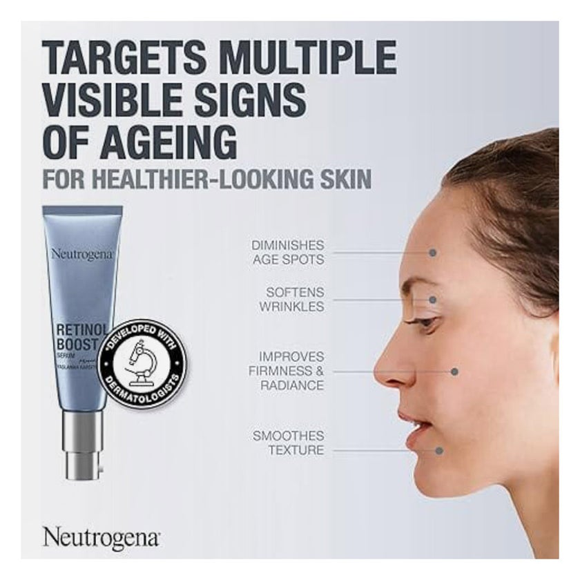Neutrogena Anti Age Retinol Boost Face & Neck Serum For Wrinkles & Fine Lines 30ml