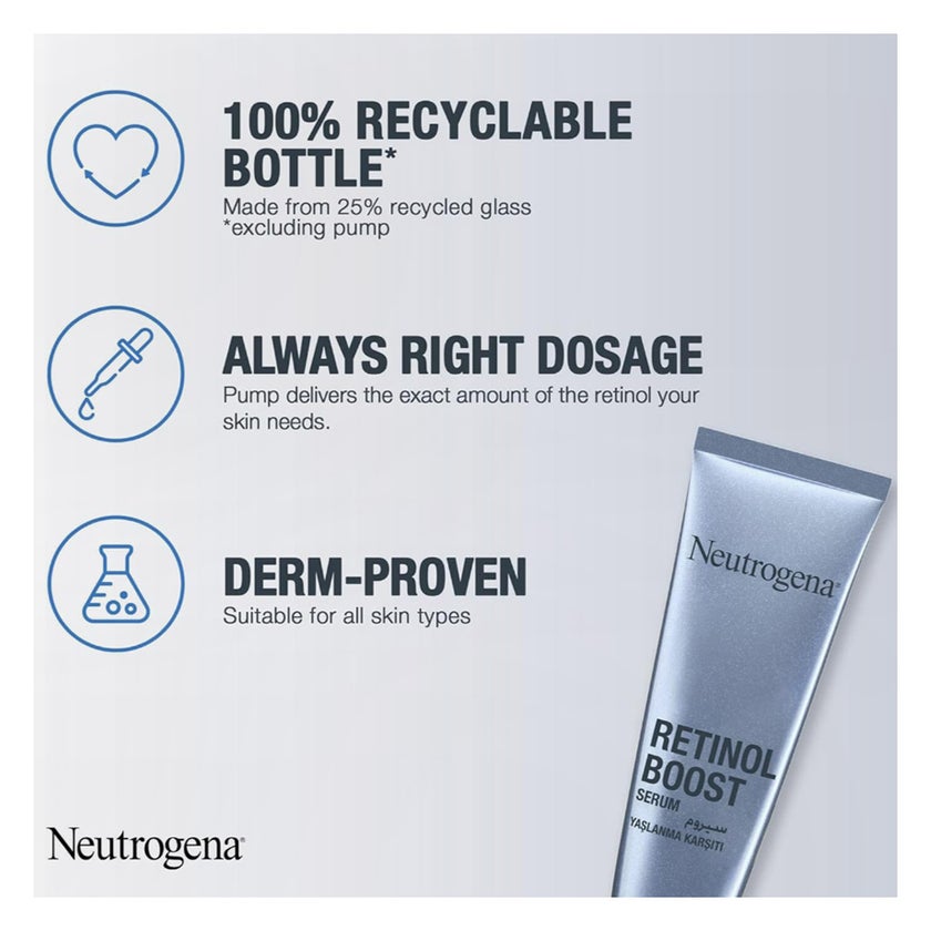 Neutrogena Anti Age Retinol Boost Face & Neck Serum For Wrinkles & Fine Lines 30ml