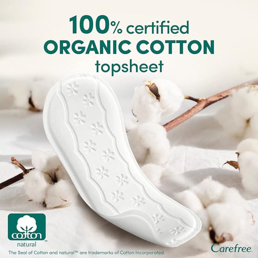 Carefree Organic Cotton Panty Liners, Normal - 30 Pieces