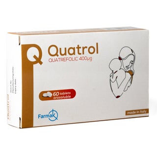 Quatrol Folic Acid 400mcg Orosoluble Tablets, Pack of 60’s