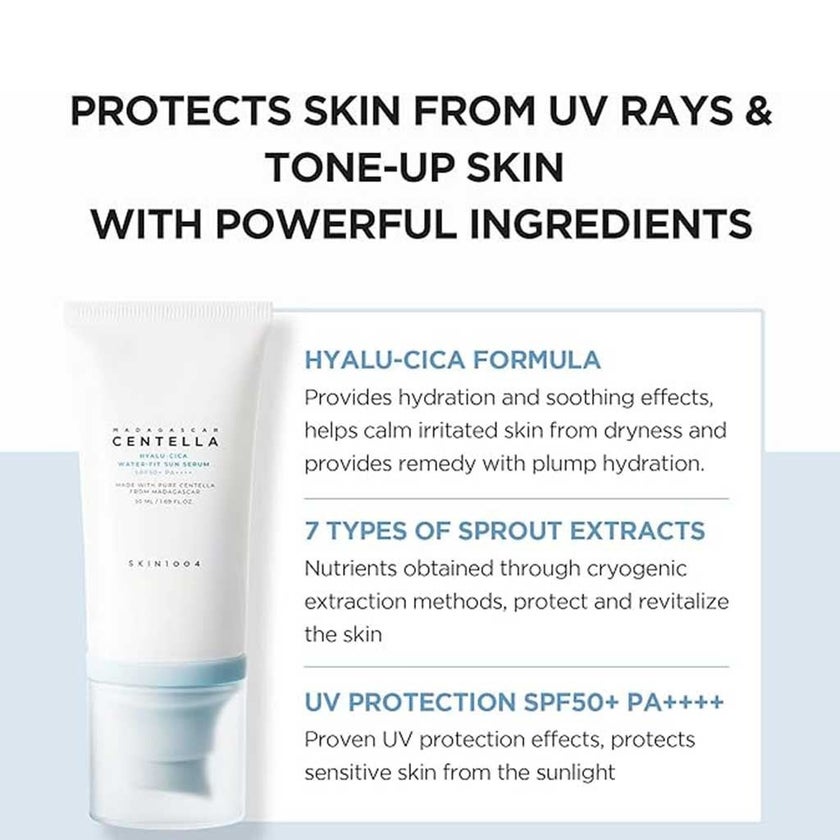 Skin1004 Madagascar Centella Hyalu Cica SPF50+ Water Fit Sun Serum 50ml