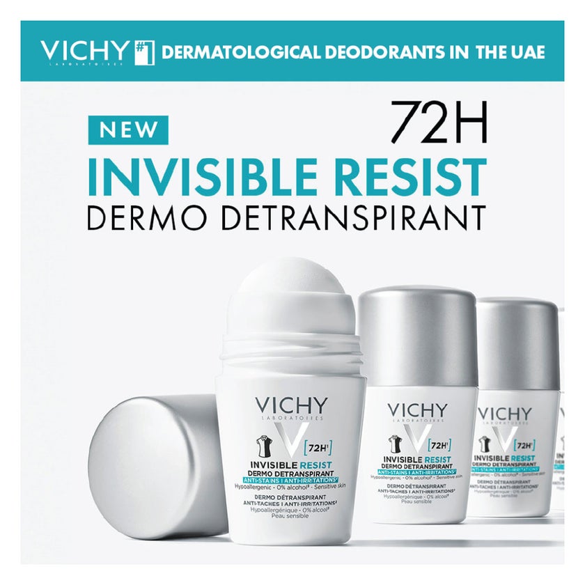 Vichy Homme 72H Invisible Resist Deo Roll On For Women 50ml