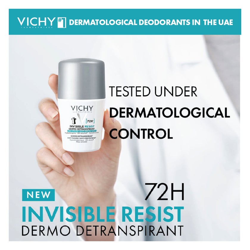 Vichy Homme 72H Invisible Resist Deo Roll On For Women 50ml