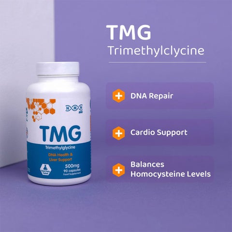 NMN Bio TMG 500mg Capsules, DNA Health & Liver Support - 90 Capsules