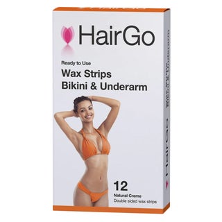 HairGo Bikini & Underarm Hair Removal Double Sided Wax Strips, Pack of 12’s