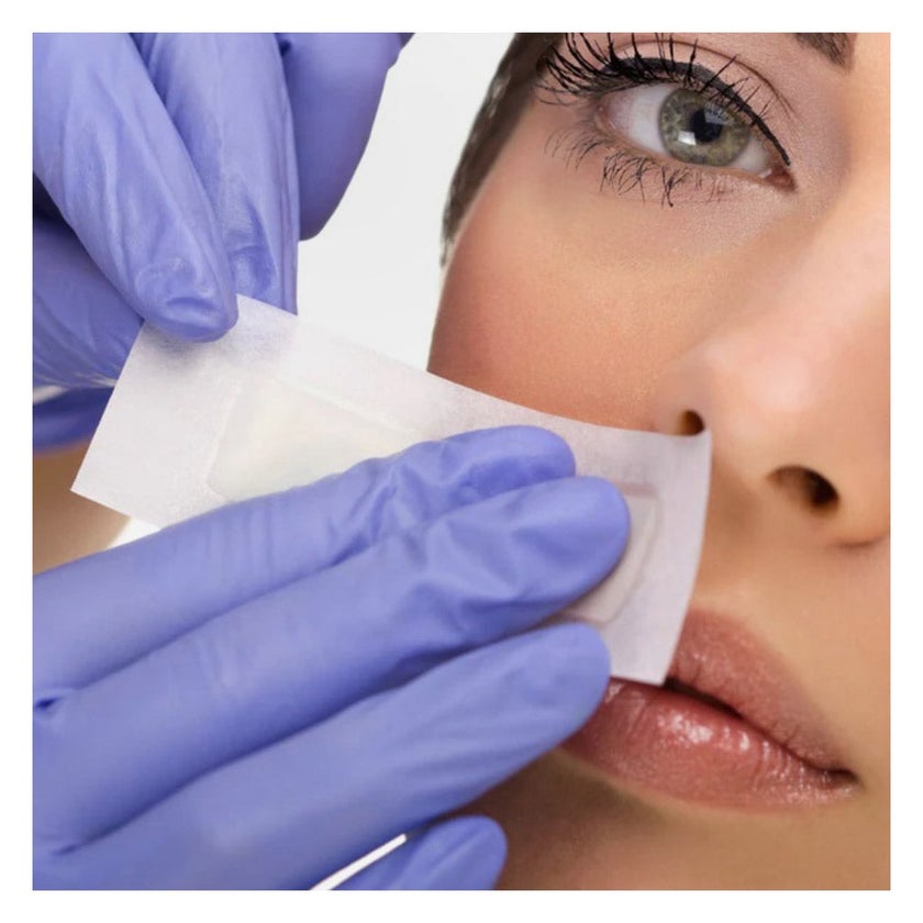 HairGo Eyebrow & Upper Lip Hair Removal Double Sided Wax Strips, Pack of 48's