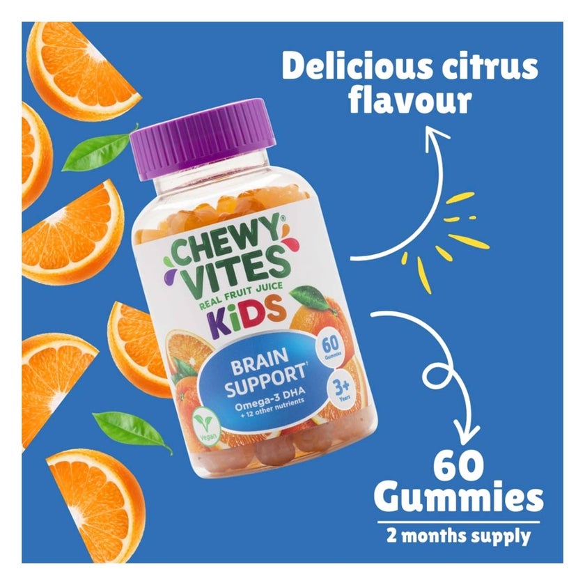 Chewy Vites Kids Brain Support Gummies, Pack of 60's