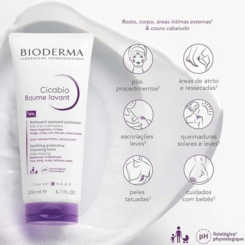 Bioderma Cicabio Baume Lavant Soothing Protective Cleansing Balm 200ml