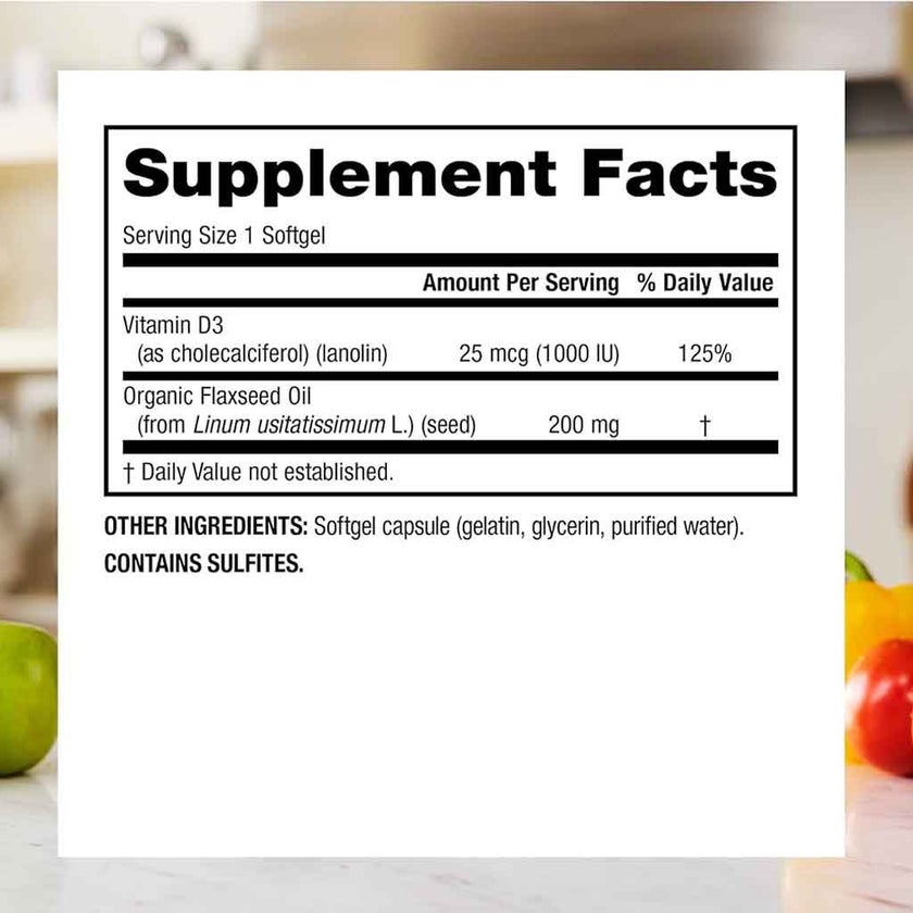 Webber Naturals Vitamin D3 1000IU Tablets For Immune Health, Pack of 100’s