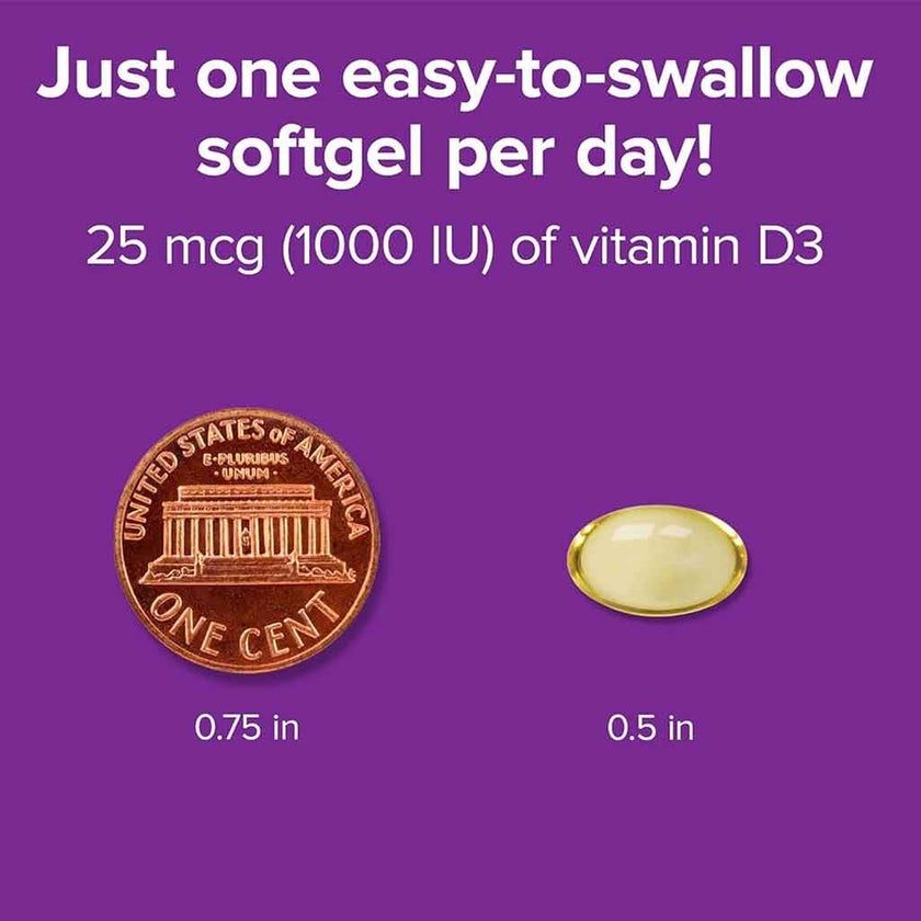 Webber Naturals Vitamin D3 1000IU Tablets For Immune Health, Pack of 100’s