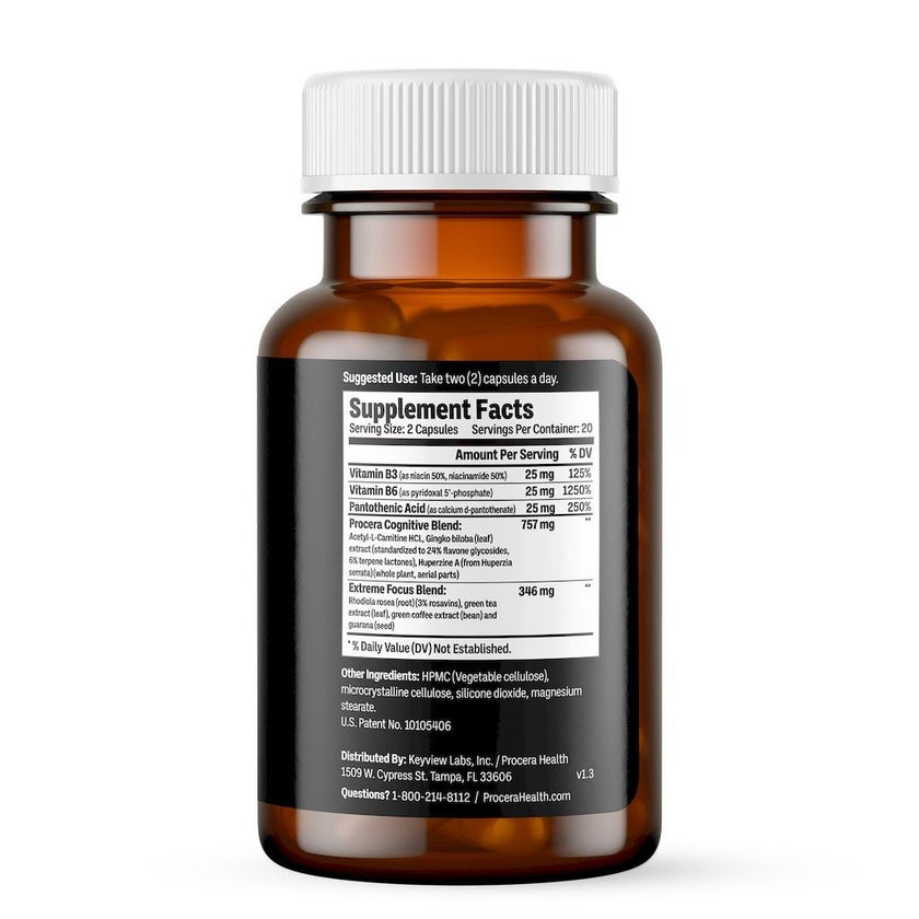 Procera XTF Extreme Focus Supplement Capsules, Pack of 40's