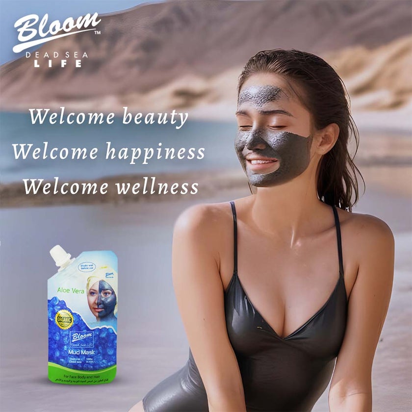 Bloom Dead Sea Life Organic Mud Mask With Aloe Vera For Face, Body & Hair 300g