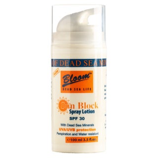 Bloom Dead Sea Life SPF30 Water Resistant Sunblock Spray Lotion 100ml 
