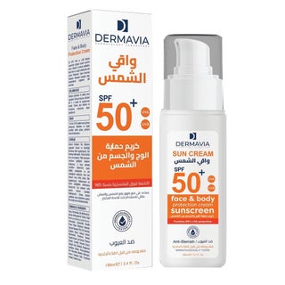 Dermavia Anti-Blemish SPF50+ Face & Body Protection Sunscreen Cream 100ml 