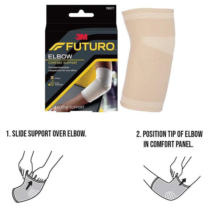 Left Elbow Support Futuro Elbow Support For Left/Right Elbow, Mild Support, Small, Grey ...