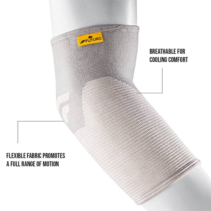Left Elbow Support Futuro Elbow Support For Left/Right Elbow, Mild Support, Medium, Grey ...