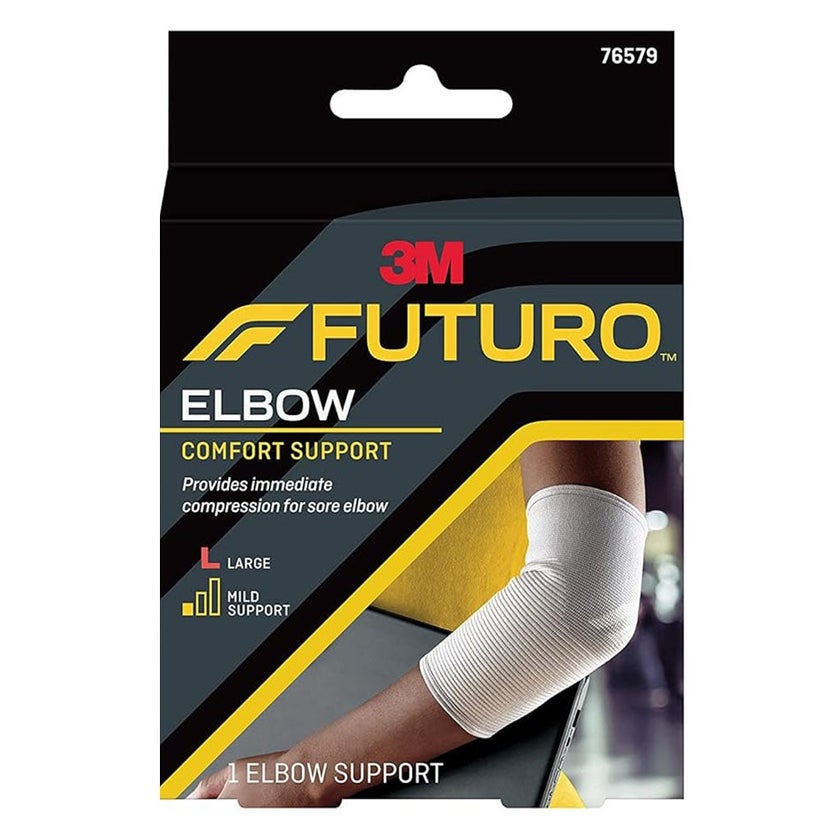 Futuro Elbow Support For Left/Right Elbow, Mild Support, Large, Grey Color, Pack of 1’s