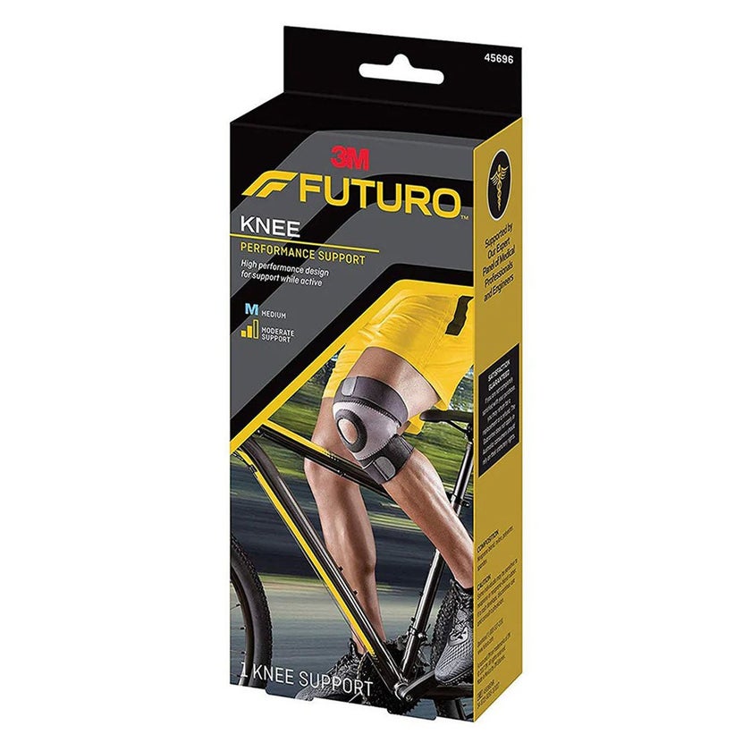 Futuro Sport Knee Performance Support For Left/Right Knee, Medium, Black Color, Pack of 1’s
