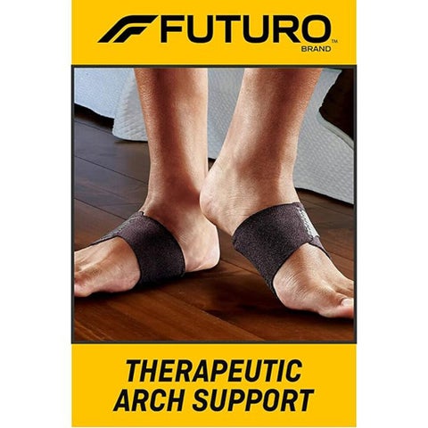 Futuro Therapeutic Adjustable Foot Arch Support For Left & Right Foot, Moderate Support, Black Color, One Size, Pack of 2’s