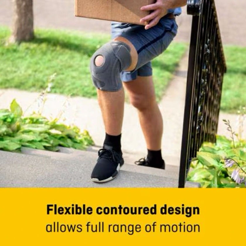 Futuro Adjustable Knee Support For Left/Right Knee, Moderate Support, Grey Color, One Size, Pack of 1’s