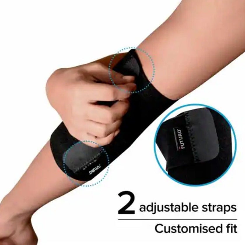 Left Elbow Support Futuro Adjustable Elbow Support For Left/Right Elbow, Moderate Support ...