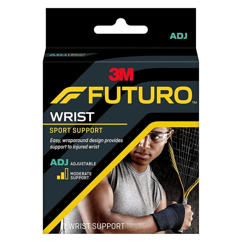 Futuro Sport Adjustable Wrist Support For Left/Right Wrist, Moderate Support, Black Color, One Size