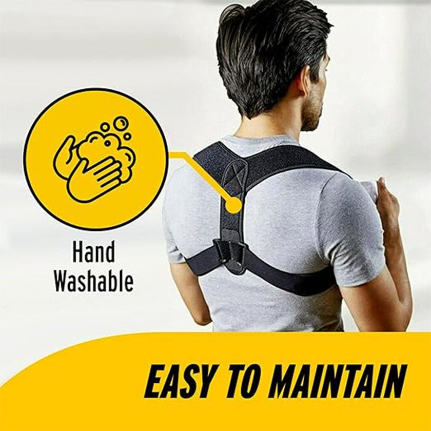 Futuro Adjustable Posture Corrector Fits Men/Women, Black Color, One size, Pack of 1’s