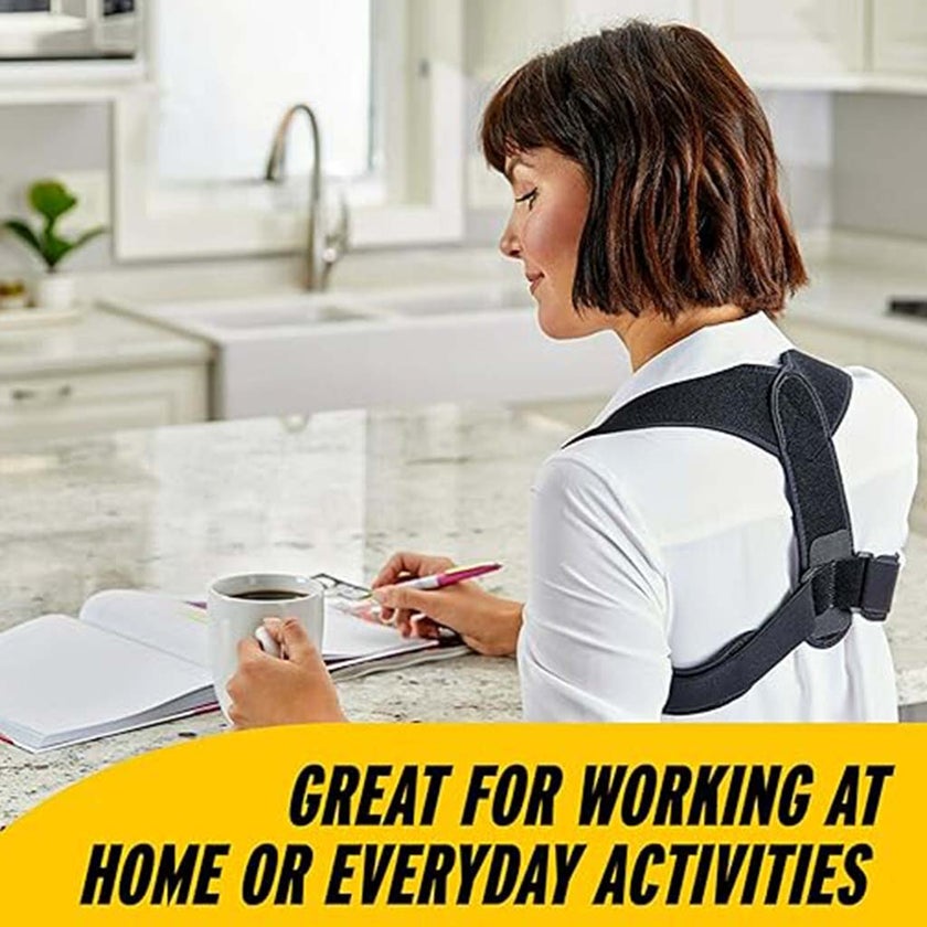 Futuro Adjustable Posture Corrector Fits Men/Women, Black Color, One size, Pack of 1’s