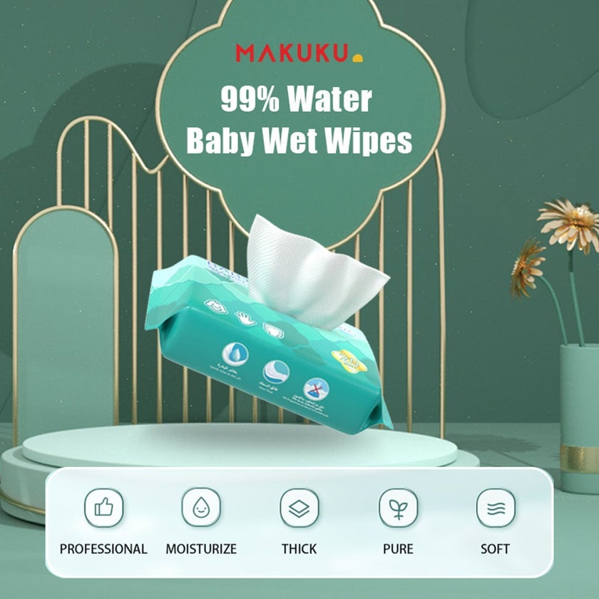 Makuku Baby Wet Wipes, Pack of 60 x 3's