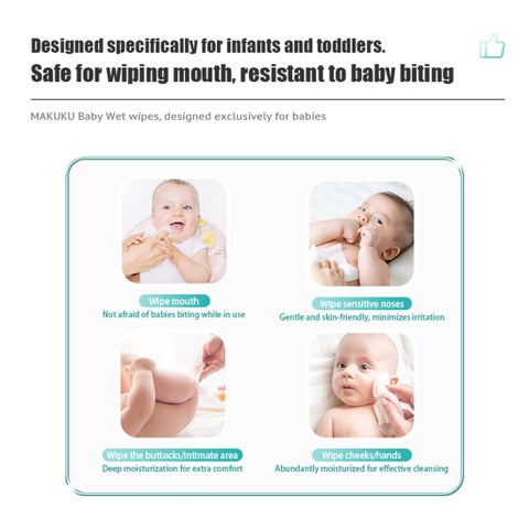 Makuku Baby Wet Wipes, Pack of 60’s