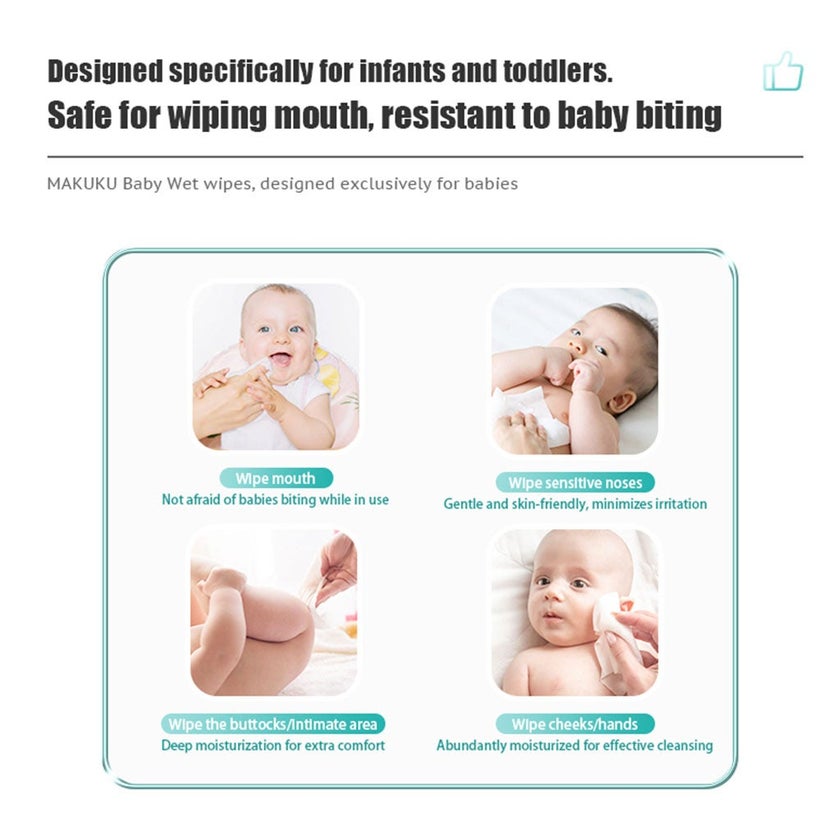 Makuku Baby Wet Wipes, Pack of 20’s