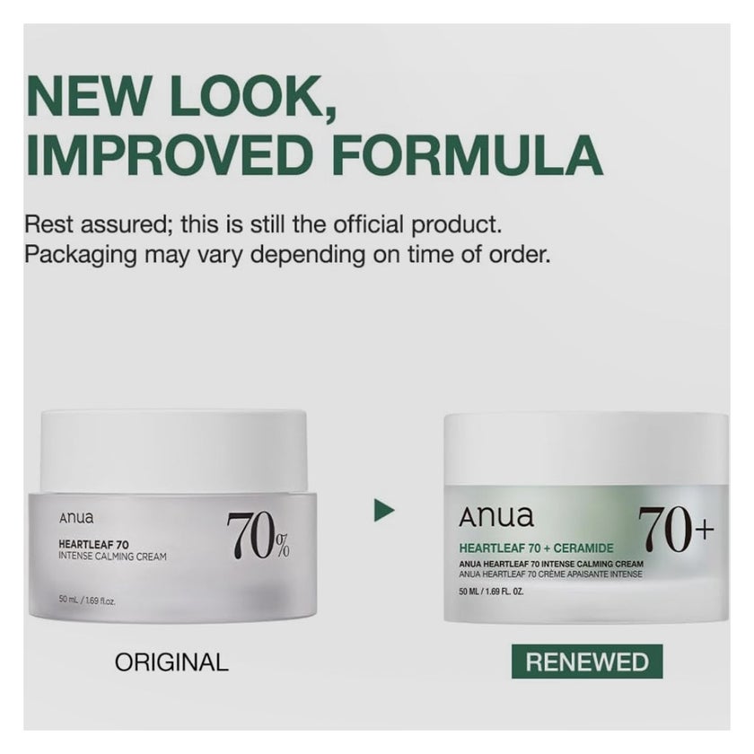 Anua Heartleaf 70 + Ceramide Intense Calming Facial Cream 50ml