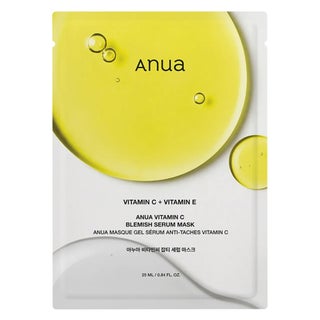 Anua Green Lemon Vitamin C + Vitamin E Anti Blemish Serum Sheet Mask, Pack of 10’s