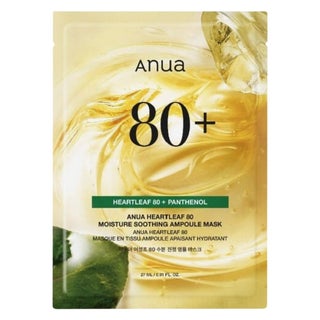 Anua Heartleaf 80 + Panthenol Soothing Ampoule Sheet Mask, Pack of 10’s