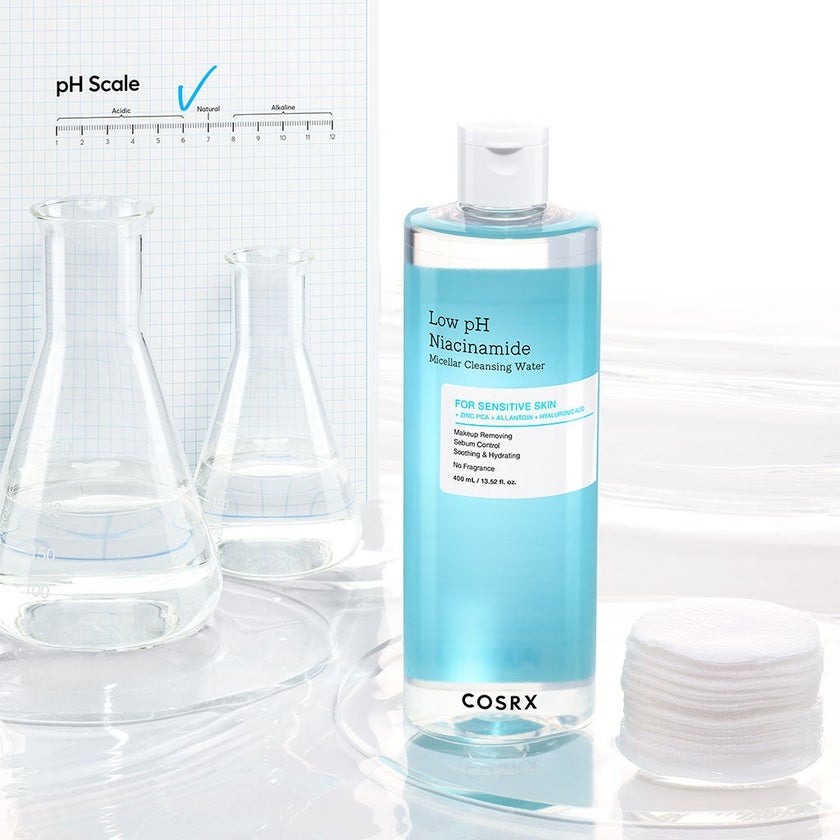 Cosrx Low pH Niacinamide Make up Removal & Micellar Cleansing Water For Sensitive Skin 400ml 