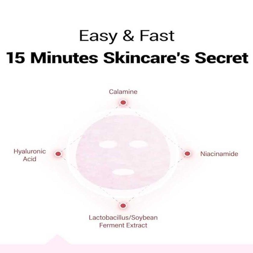 K-Secret Calamine Derma Secret Face Sheet Mask For Acne Prone skin, Pack of 1’s