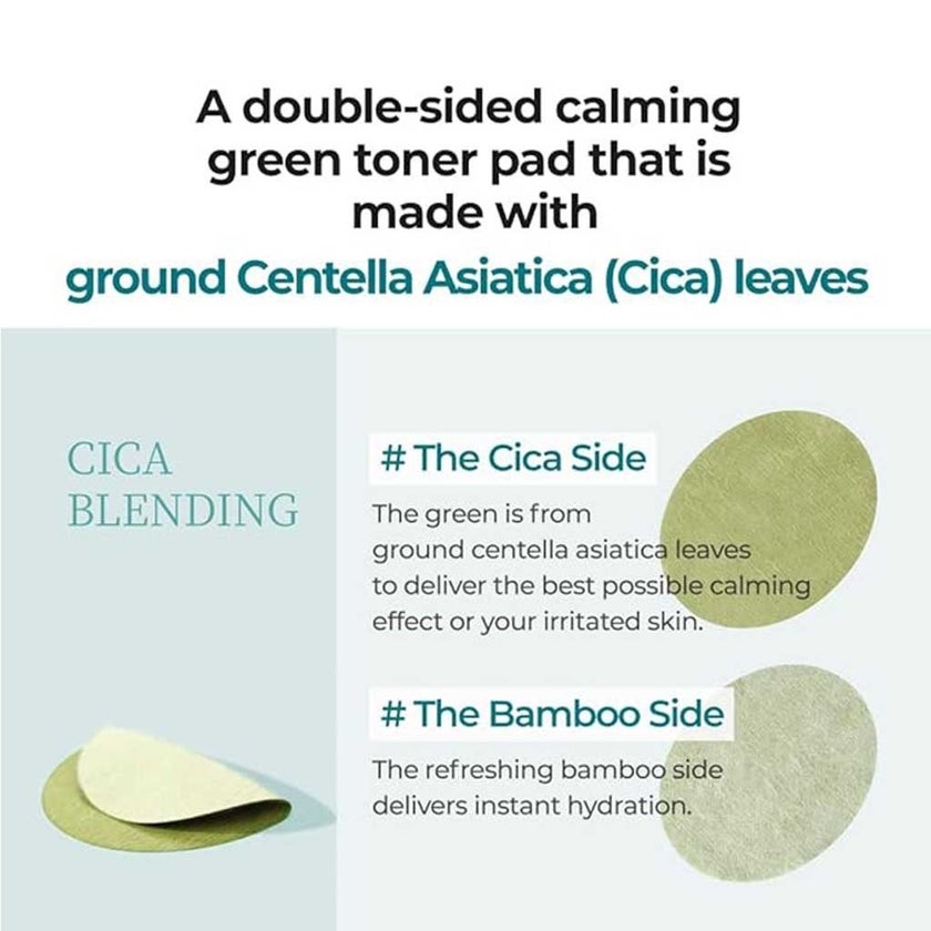 Numbuzin No 1 Centella Re Leaf Green Calming Facial Toner Pads 190ml, Pack of 70’s