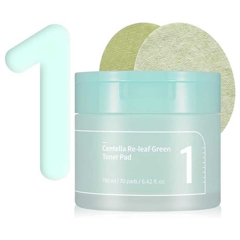 Numbuzin No 1 Centella Re Leaf Green Calming Facial Toner Pads 190ml, Pack of 70’s