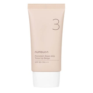 Numbuzin No 3 Porcelain Base Skip Tone Up SPF50+ PA+++ Tinted Sunscreen - Beige Color 50ml