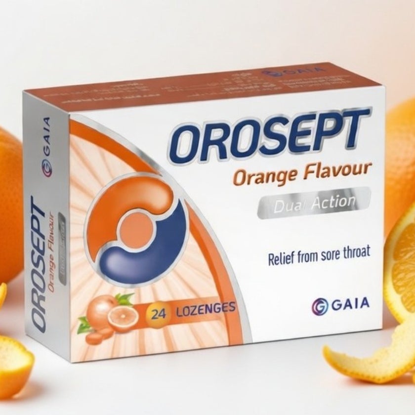 Orosept Orange Flavoured Lozenges, Pack of 24's