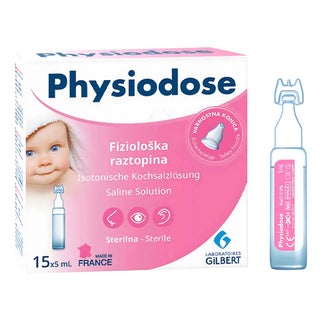 Gilbert Physiodose 0.9% Physiological Saline Solution 5ml, Pack of 15’s 