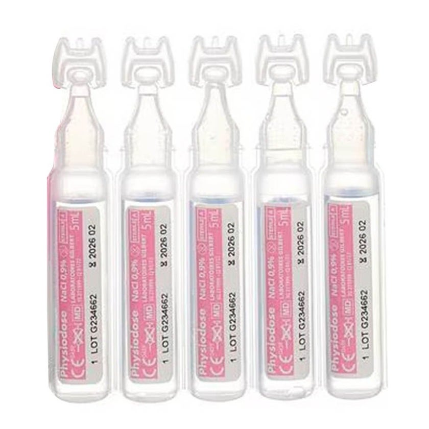 Gilbert Physiodose 0.9% Physiological Saline Solution 5ml, Pack of 15’s 