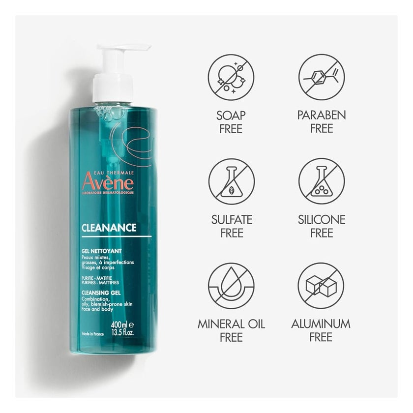 Avene Cleanance Cleansing Gel For Face & Body 400ml