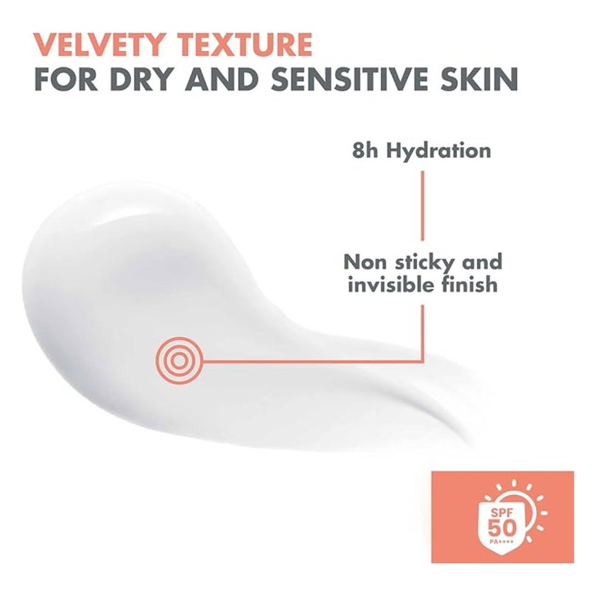 Avene Fragrance Free SPF 50+ Sunscreen Cream For Dry & Sensitive Skin 50ml