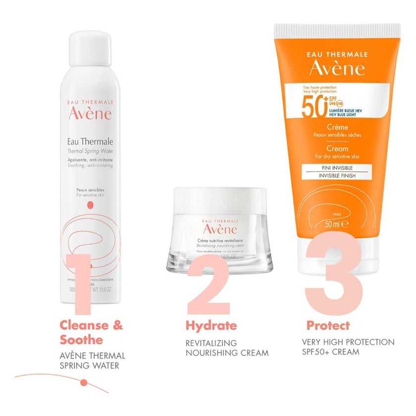 Avene Fragrance Free SPF 50+ Sunscreen Cream For Dry & Sensitive Skin 50ml